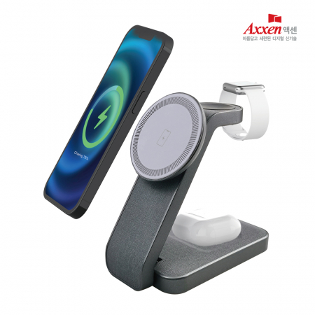 액센 A115 맥세이프 15W 접이식 3in1 고속 무선충전기(애플워치용) #2