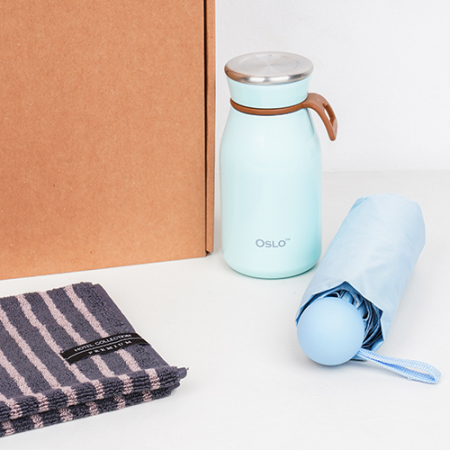 슬로라 밀크텀블러 350ml + 솔리드 핸드타올 + 원형우산 #2