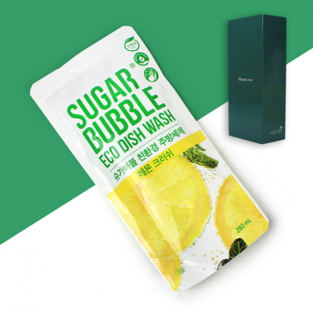 슈가버블 주방세제 레몬 리필 280ml + 개별케이스 #2