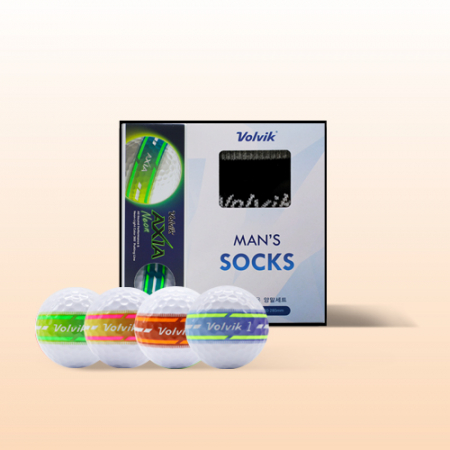 볼빅 엑시아 네온 3pc 골프공 양말 선물세트 #3
