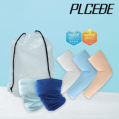 플씨드 여름 3종 EVA파우치 B세트 (무지 쿨마스크+국산 고급 밴딩 쿨토시)