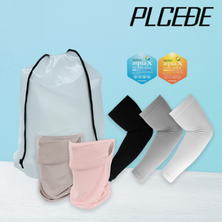 플씨드 여름 3종 EVA파우치 C세트 (귀걸이 쿨마스크+국산 라인 쿨토시) #2