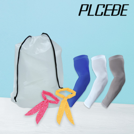 플씨드 여름 3종 EVA파우치 D세트 (물방울 쿨스카프+국산 일반 밴딩 쿨토시) #2