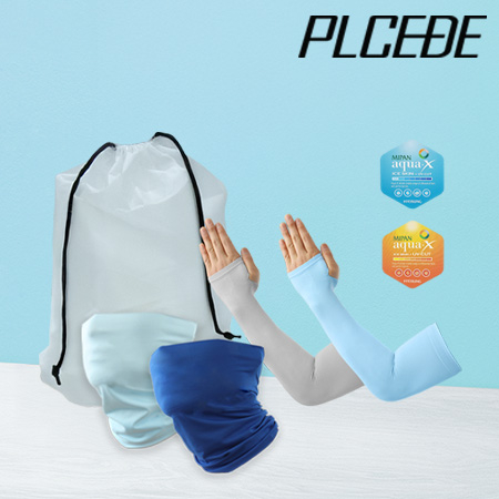 플씨드 여름 3종 EVA파우치 F세트 (무지 쿨마스크+국산 고급 손등커버형 쿨토시) #2