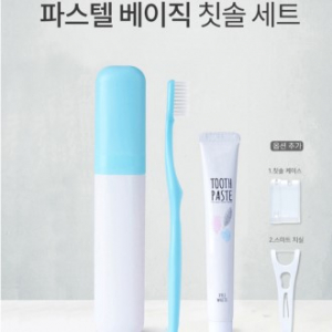 파스텔 베이지 칫솔세트 인쇄가능 세가지색상