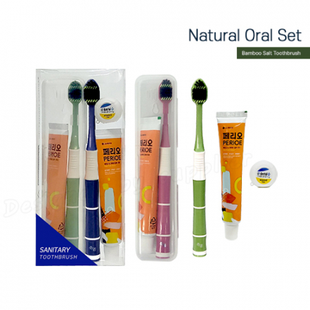 대박 일자 죽염광폭LG칫솔치약x2P 치실세트 #4