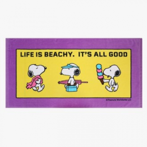 [송월타올] 스누피 라이프50 비치타올 160g 면 수건 20수 타월