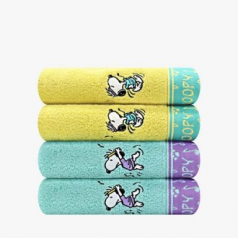 [송월타올] 스누피 뮤직40 160g 코마사 수건 30수 타월