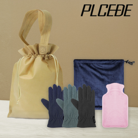 플씨드 겨울 4종 복주머니 파우치 E세트 (코듀로이 넥워머+벨벳 코지 터치 장갑+다용도 손난로) #2