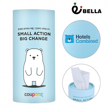 [디지웰] 베어 원통형 휴대용 슬림 티슈 #3