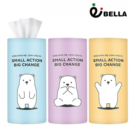 [디지웰] 베어 원통형 휴대용 슬림 티슈 #2