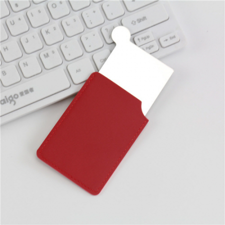 휴대용 가죽케이스 손거울 스테인레스 손거울 #2