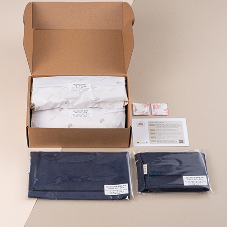 따스로미 코듀로이 무지 현미 복부+목 찜질팩 2종세트 #3