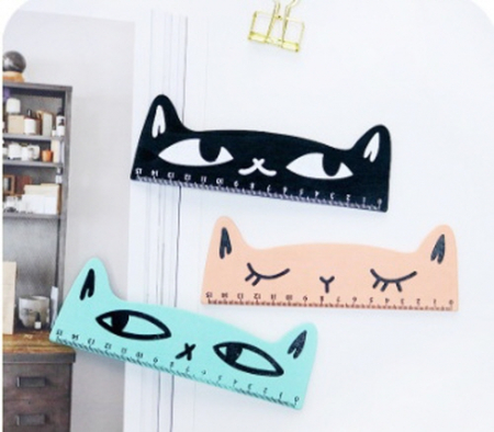 나무 학용품 자 _ 고양이 원목 #2
