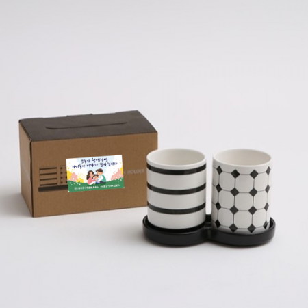 유랩  미니 노르딕 수저통 (수저통 2개+수저 받침set) #2