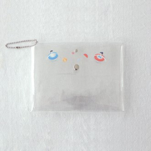 PVC 다용도 투포켓 투명파우치 L-SIZE