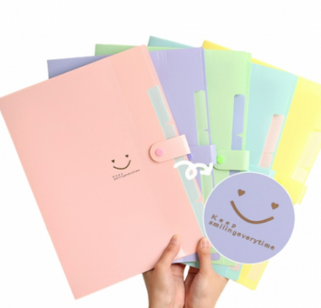 똑딱이 파스텔 컬러 서류 화일 보관 문서정리 수납 10가지색상 학교 학원 사무실 #2