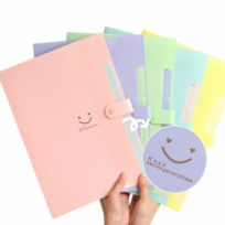 똑딱이 파스텔 컬러 서류 화일 보관 문서정리 수납 10가지색상 학교 학원 사무실