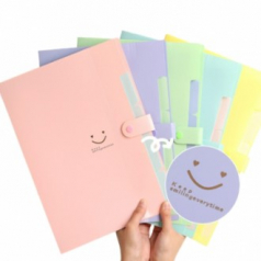 똑딱이 파스텔 컬러 서류 화일 보관 문서정리 수납 10가지색상 학교 학원 사무실