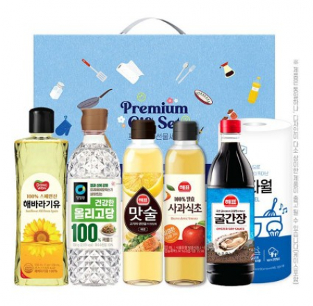 감사혼합세트 6종 10호(동원해바라기유, 청정원올리고당, 해표맛술, 해표 사과식초, 해표굴간장, 롤타입키친타올) #2