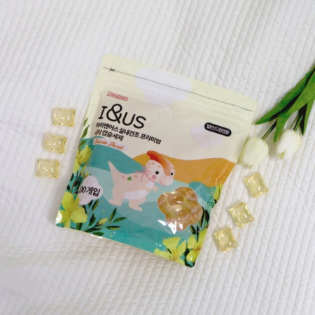 아이앤어스 프리미엄 세탁 캡슐세제 실내건조용 프리지아향 100개입 #3