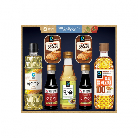 명절 선물세트 청정원 정성 7호, 카놀라유, 올리고당, 맛술, 진간장 외, 쇼핑백동봉 #2