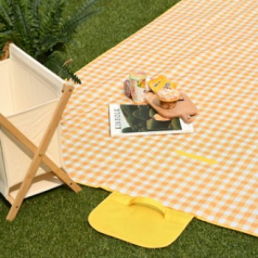 간편 손잡이 돗자리 방수매트 사계절 피크닉 매트 접이식 휴대용 한강 캠핑 행사