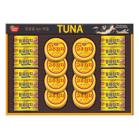 명절선물세트 동원참치 S22호, 라이트 스탠다드 참치 90g 14캔 고추참치 90g 8캔/ 쇼핑백 동봉, 박스단위 무료배송 #2
