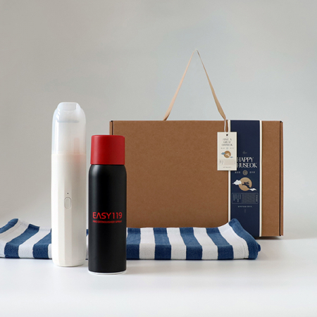 레스쁘리 프리미엄 명절 여행 선물세트(게릴라 차량용 청소기+잇츠윈 드라잉 타월+이지119 강화액 미니 소화기 354g) #3