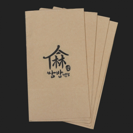 디너접지 인쇄냅킨갈색 1박스 2000매 #2