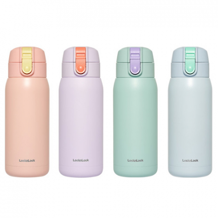 락앤락 스쿨핏 코튼캔디 원터치 텀블러 370ml 어린이보온병 #4