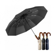 나무곡자손잡이 10폭 완전자동 우양산 [J1]