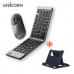 작은이미지: 유니콘 휴대용 무선 2.4G+블루투스 C타입 충전 접이식 키보드마우스 세트 BK-950SB #3