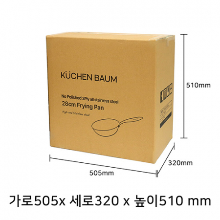 아이젠베르그 쿠헨바움 통삼중 무연마 스텐 후라이팬 28cm #6