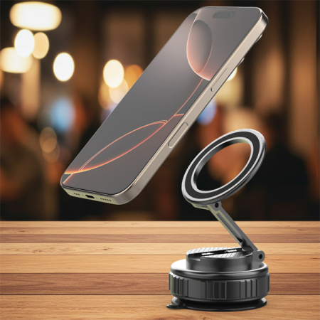 DOXX 마그네틱 흡착식 거치대 360도 회전 진공 흡착식 접이식 맥세이프 호환 #2