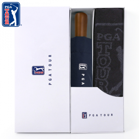 PGA 3단완전자동 빈티지우드+170g 죽사타올 세트 #2