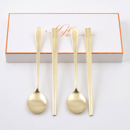 H.jin현진 멋쟁이 수복 티타늄수저 2인세트 #2