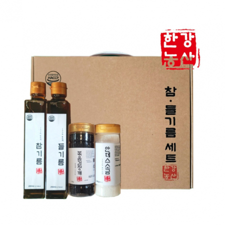 [한강농산] 참기름들기름4종세트(볶음검정깨+안데스소금) 명절선물세트 답례품 #2
