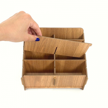 올지 우드 핸드폰보관함 휴대폰 보관함 12칸 수거함 정리 수납 학원 학교 회사 #5