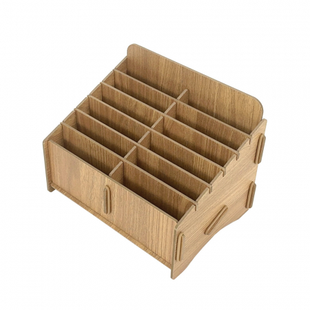 올지 우드 핸드폰보관함 휴대폰 보관함 12칸 수거함 정리 수납 학원 학교 회사 #6