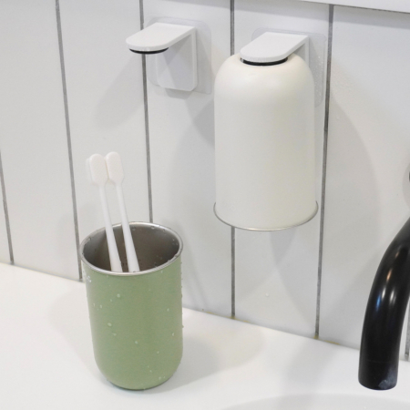 올지 스텐 304 자석 양치컵 세트 거꾸로 무타공 양치 컵 거치대 홀더 욕실 화장실 SUS 304 #5