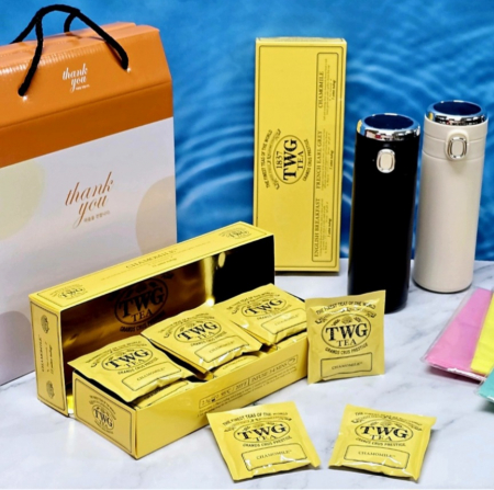 TWG 카모마일 허브티 티백(디카페인 허브차15개입+보온 보냉 온도계 텀블러) #3