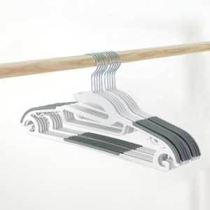 올지 라운드 논슬립옷걸이 10p 어깨뿔방지 옷걸이 공간활용 플라스틱 회전고리 실리콘 상의 니트 정장 패딩 코트