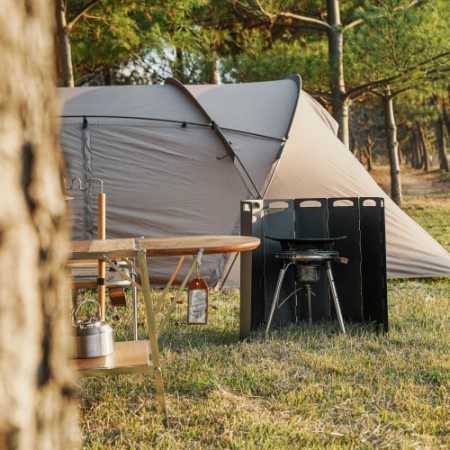 올지 캠핑 버너 바람막이 화로대 구이바다 그리들 가림막 접이식 캠핑용 60cm #4