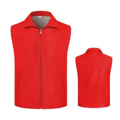 1527 자원봉사 활동 및 선거 운동용 폴리에스터 지퍼 조끼