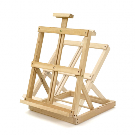 올지 스퀘어 테이블이젤 원목 탁상용 이젤 접이식 책상 좌식 학교 학원 소형 미니 유화 드로잉 스케치 데스크 화판 나무 #4