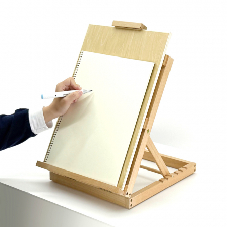 올지 스퀘어 테이블이젤 원목 탁상용 이젤 접이식 책상 좌식 학교 학원 소형 미니 유화 드로잉 스케치 데스크 화판 나무 #3