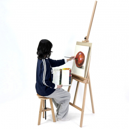 올지 프라임 높이각도이젤 원목 대형 전문가 고급 이젤 나무 튼튼한 전시회 액자 학원 학교 #7