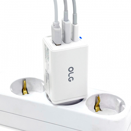 올지 65W 초고속 멀티 충전기 3포트 PD PPS 급속 충전 어댑터 C타입 USB 스마트폰 핸드폰 태블릿 #5