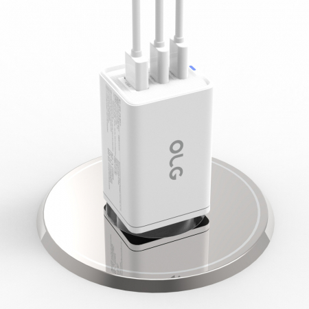 올지 65W 초고속 멀티 충전기 3포트 PD PPS 급속 충전 어댑터 C타입 USB 스마트폰 핸드폰 태블릿 #3